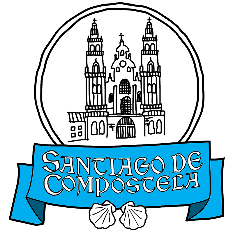 Ilustration of the cathedral of Santiago de Compostela.