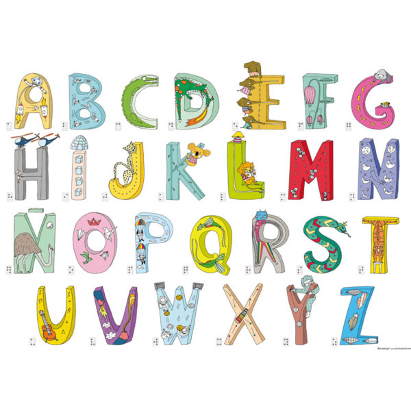 Giant alphabet colouring Mega ABC by Pinta y Pinto.