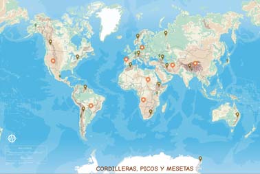 Interactive game about mountain ranges, peaks and mountains.