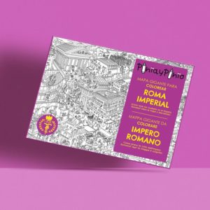 Map of Imperial Rome by Pinta y Pinto where you will learn as you colour on a purple background